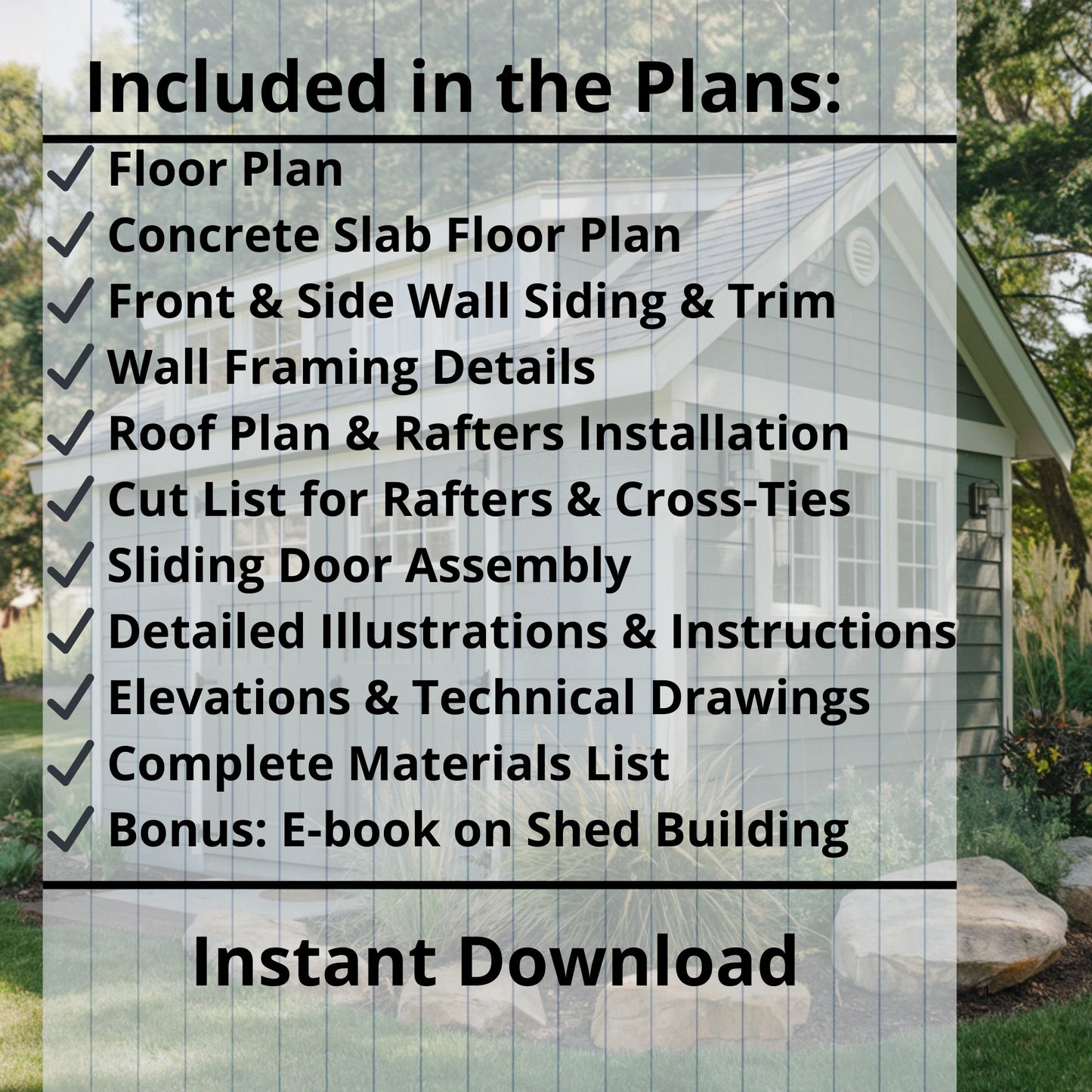 12×16 Garden Shed Plans PDF