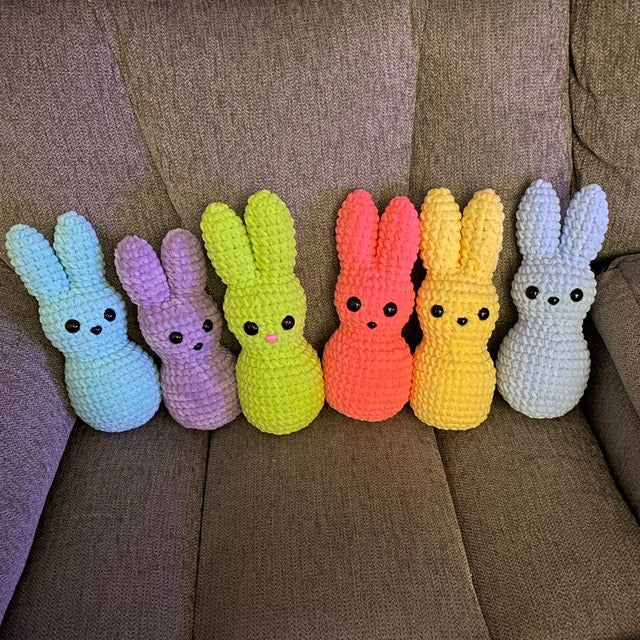 Peep Bunny Amigurumi Easter Day Crochet Pattern