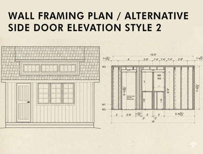 12x16 Garden Shed Plans With Loft (PDF)