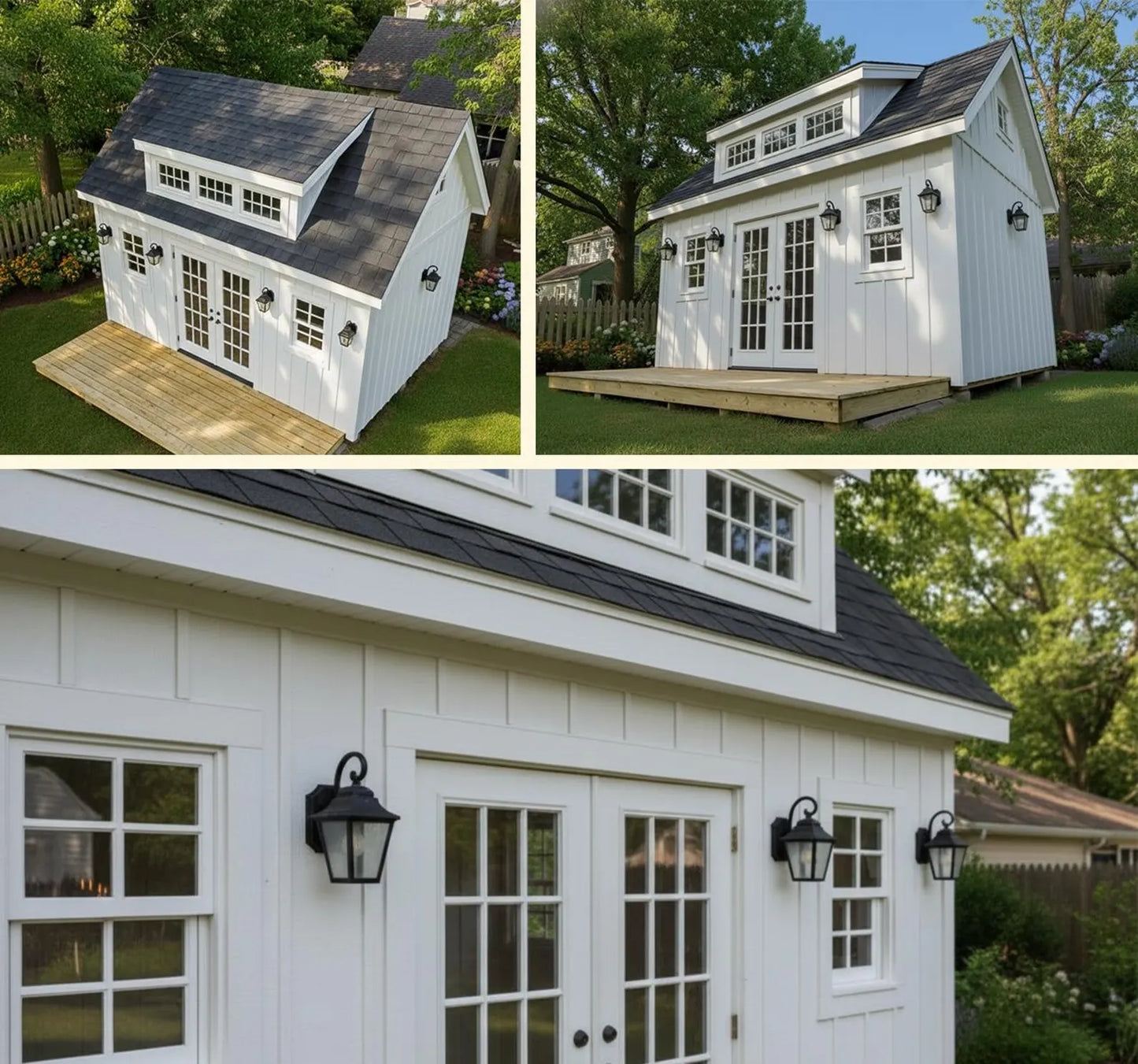 12x16 Garden Shed Plans With Loft (PDF) – Workshop & Storage Shed with Double Doors, Blueprints with Materials List and 2 Door Options