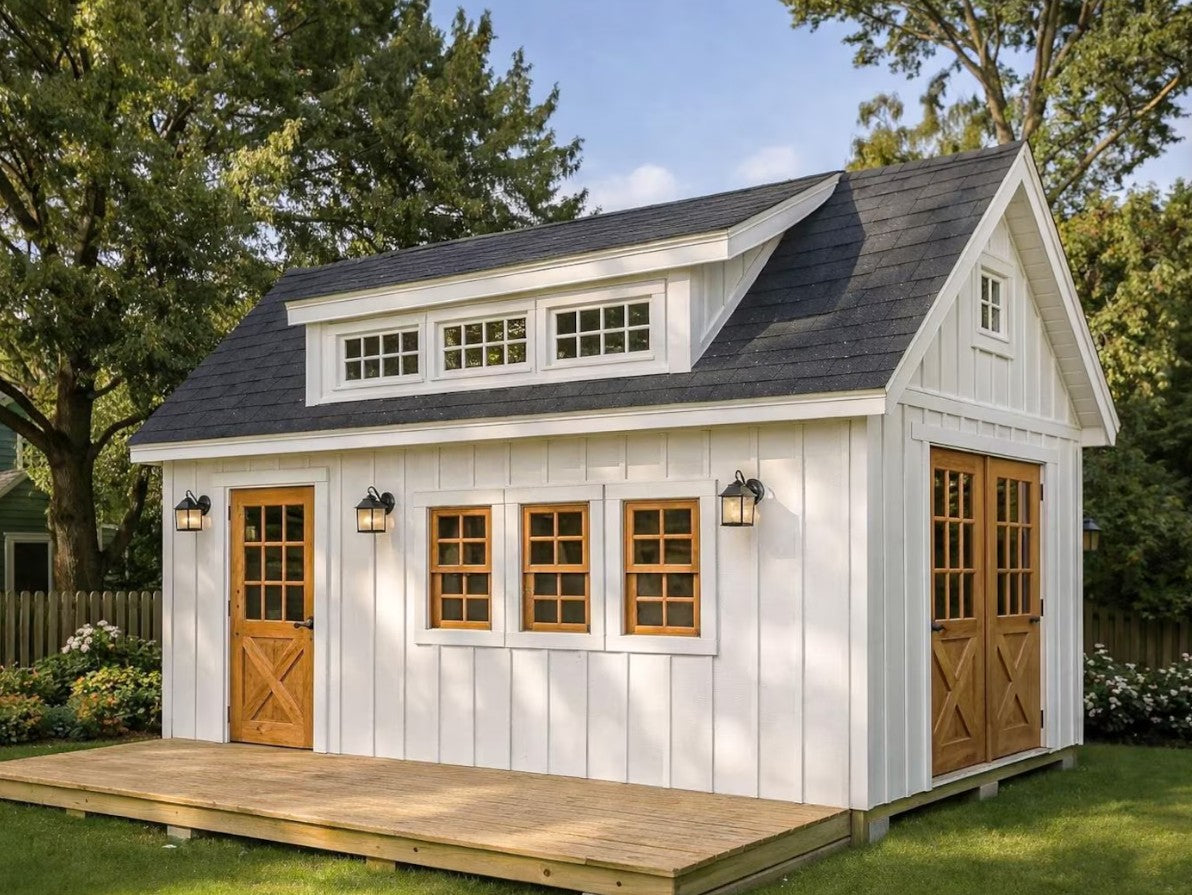 12x24 Garden Shed Plans With Loft (PDF)