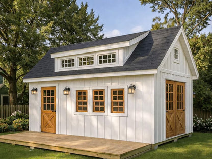 12x24 Garden Shed Plans With Loft (PDF)