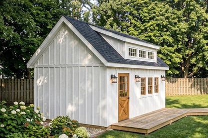 12x24 Garden Shed Plans With Loft (PDF)