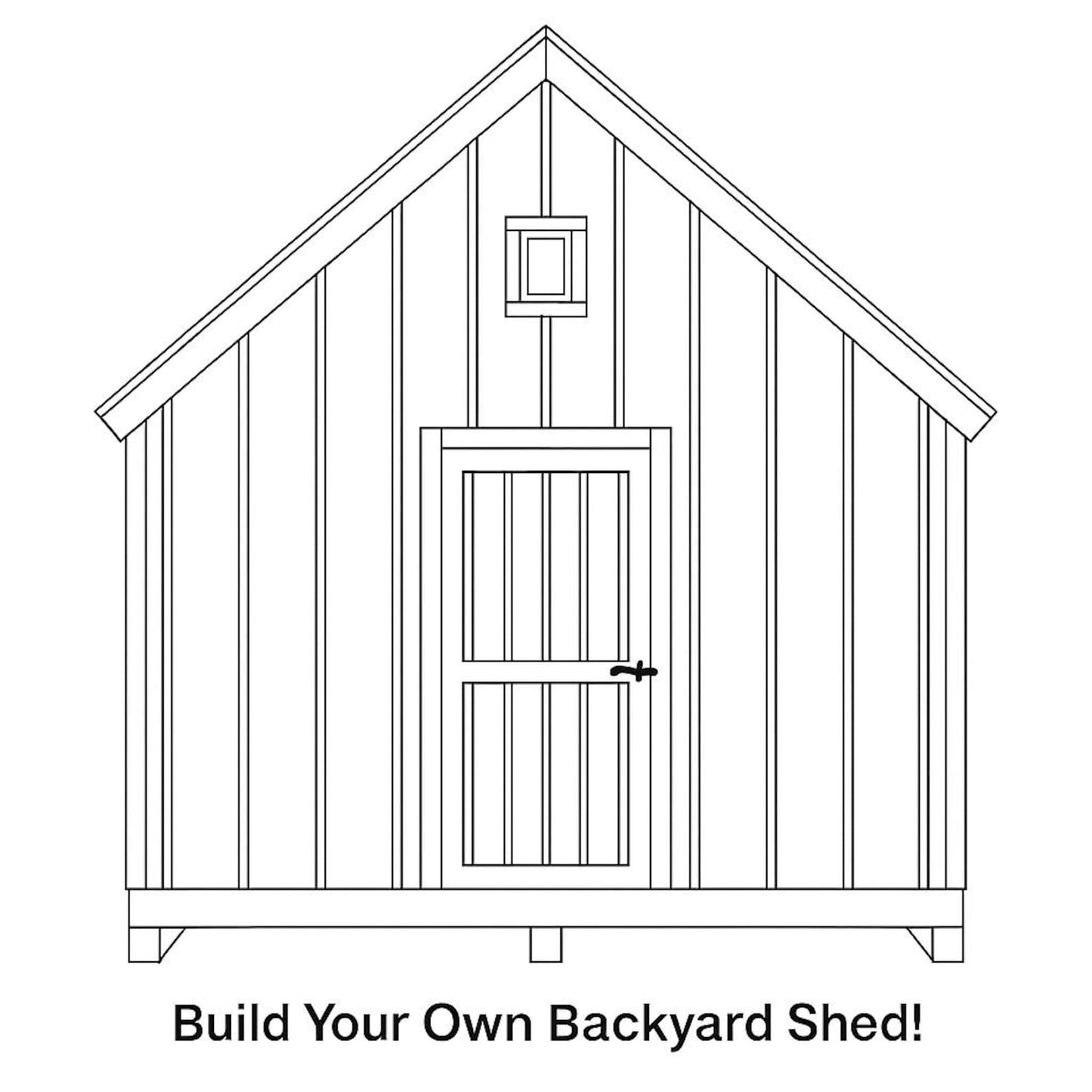 12x16 Garden Shed Plans (PDF) – DIY Storage Shed Blueprints with Materials List