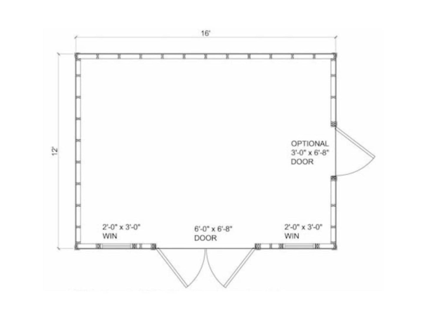 12x16 Garden Shed Plans (PDF) – DIY Storage Shed Blueprints with Materials List