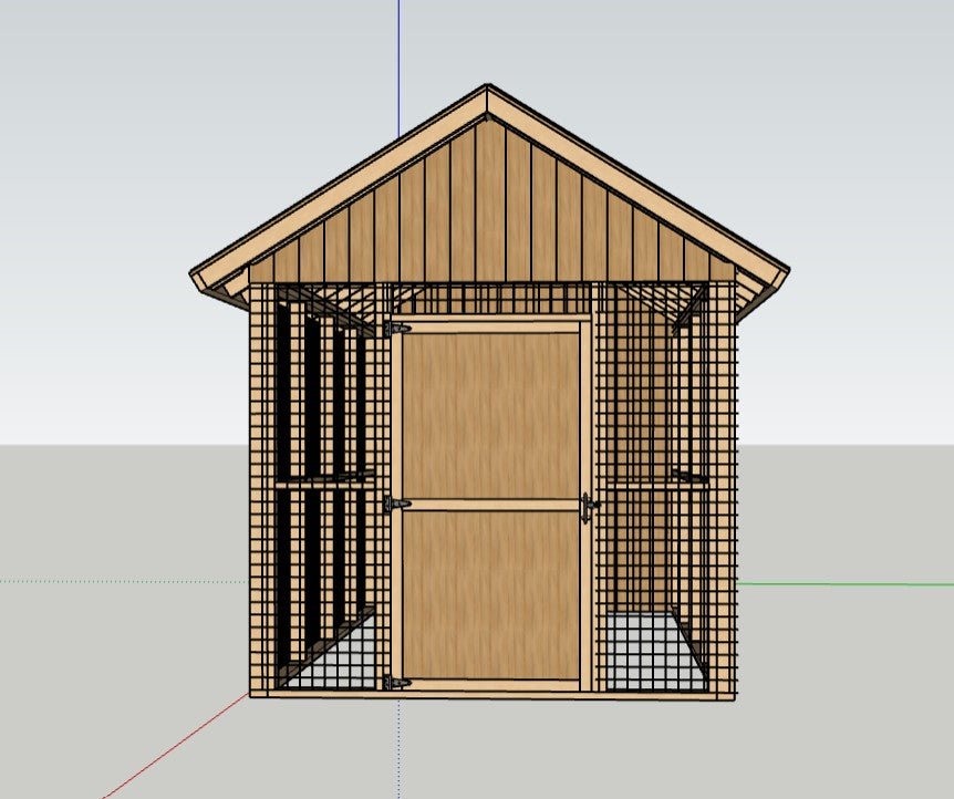 Large Chicken Coop Plans 8x22 ft with Run