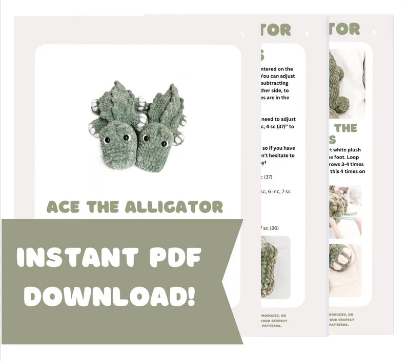 Alligator Crochet Pattern PDF