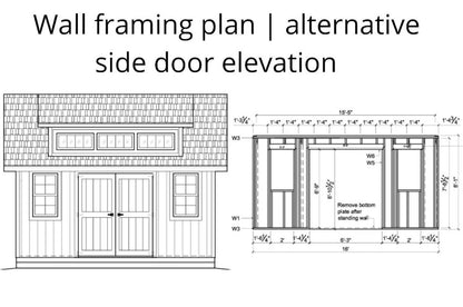 12x16 Garden Shed Plans with Loft (PDF)