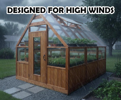 9x12 ft Cedar Greenhouse Shed Plans