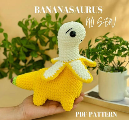 Cute BANANASAURUS Crochet Pattern PDF