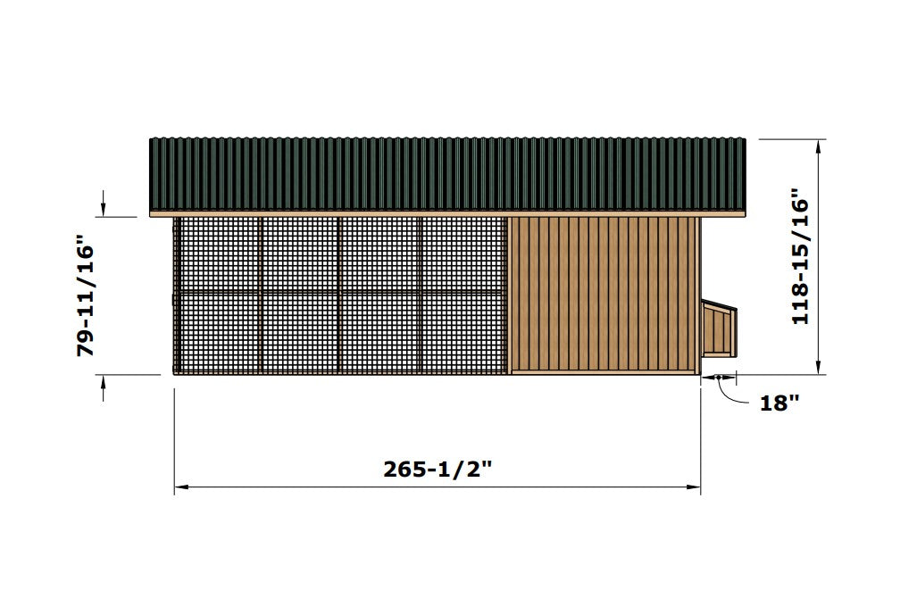 Large Chicken Coop Plans 8x22 ft with Run