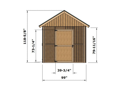 Large Chicken Coop Plans 8x22 ft with Run