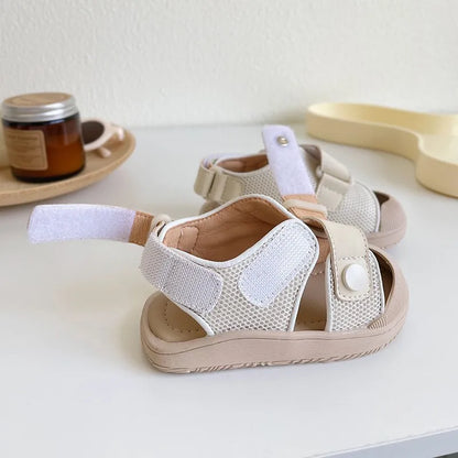 Baby Summer Sandals – Breathable Mesh Closed-Toe Shoes for Toddlers & Infants