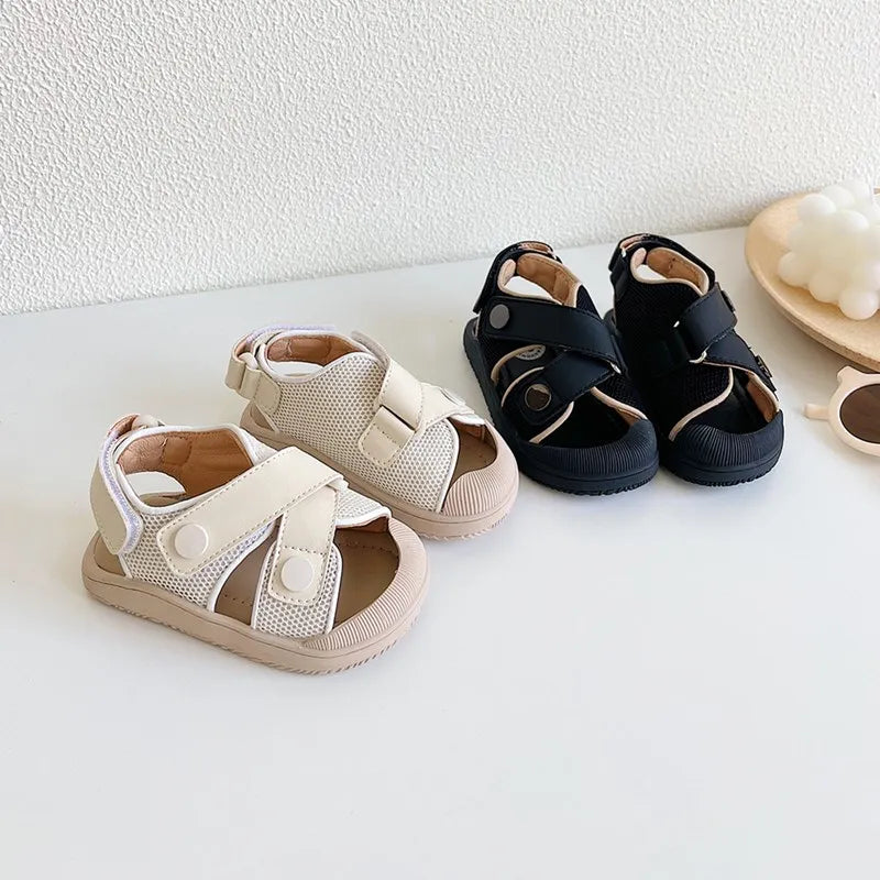 Baby Summer Sandals – Breathable Mesh Closed-Toe Shoes for Toddlers & Infants