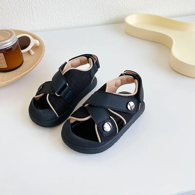 Baby Summer Sandals – Breathable Mesh Closed-Toe Shoes for Toddlers & Infants