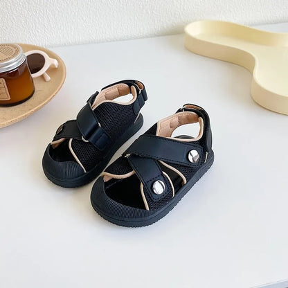 Baby Summer Sandals – Breathable Mesh Closed-Toe Shoes for Toddlers & Infants