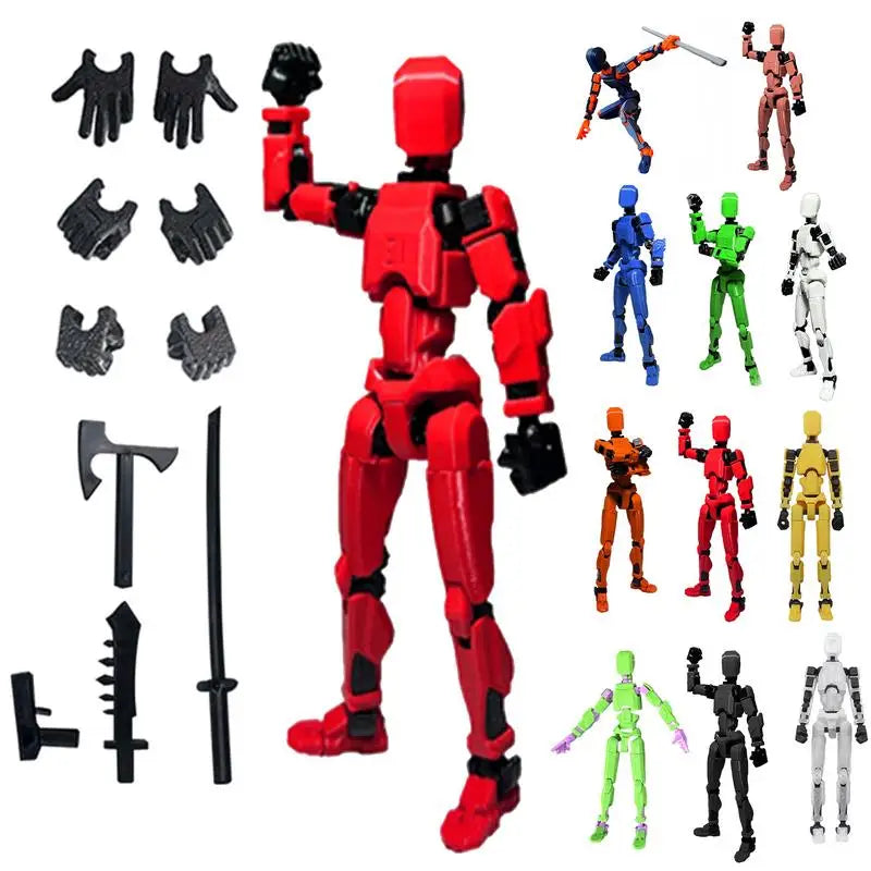 Titan T13 Transforming Action Figure Robot Set – Multi-Jointed Movable Hero and Dog Toy for Kids