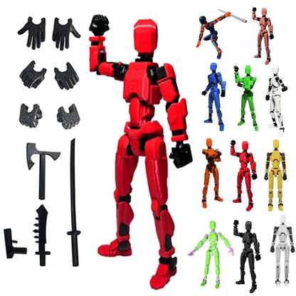 Titan T13 Transforming Action Figure Robot Set – Multi-Jointed Movable Hero and Dog Toy for Kids