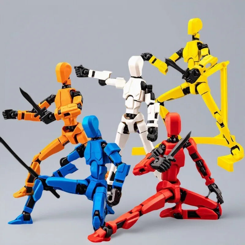 Titan T13 Transforming Action Figure Robot Set – Multi-Jointed Movable Hero and Dog Toy for Kids