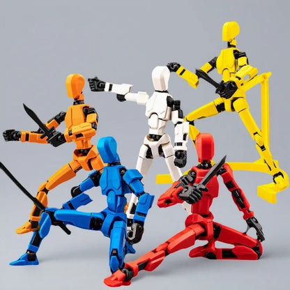 Titan T13 Transforming Action Figure Robot Set – Multi-Jointed Movable Hero and Dog Toy for Kids