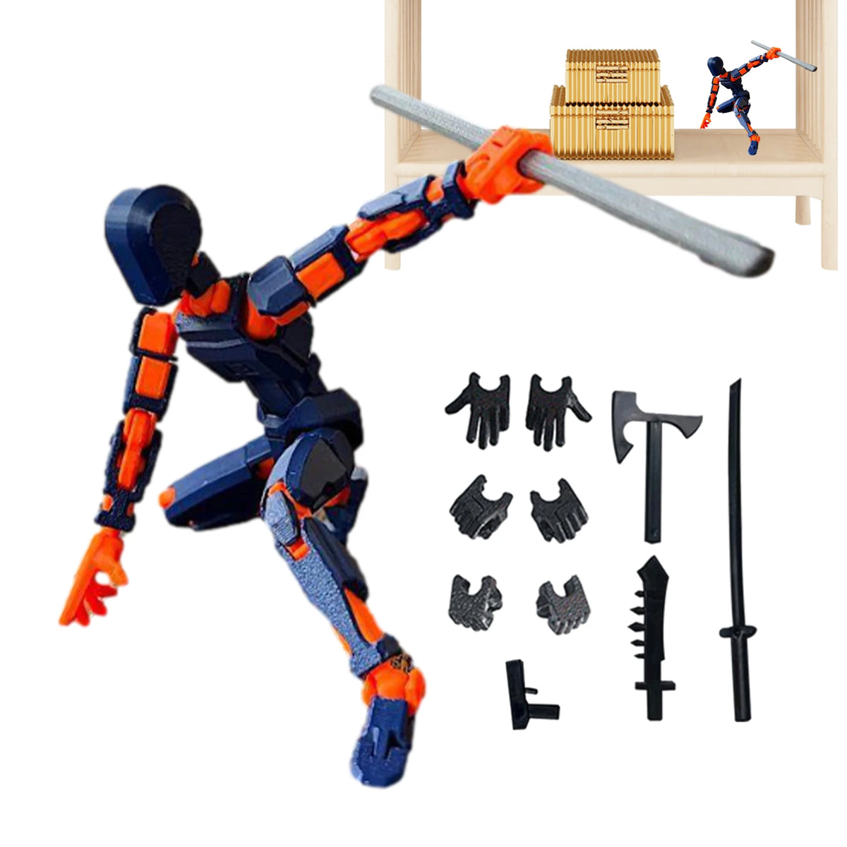 Titan T13 Transforming Action Figure Robot Set – Multi-Jointed Movable Hero and Dog Toy for Kids