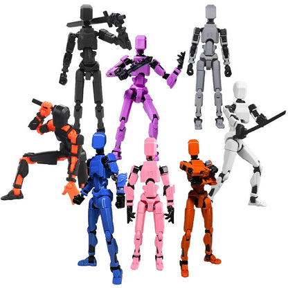 Titan T13 Transforming Action Figure Robot Set – Multi-Jointed Movable Hero and Dog Toy for Kids