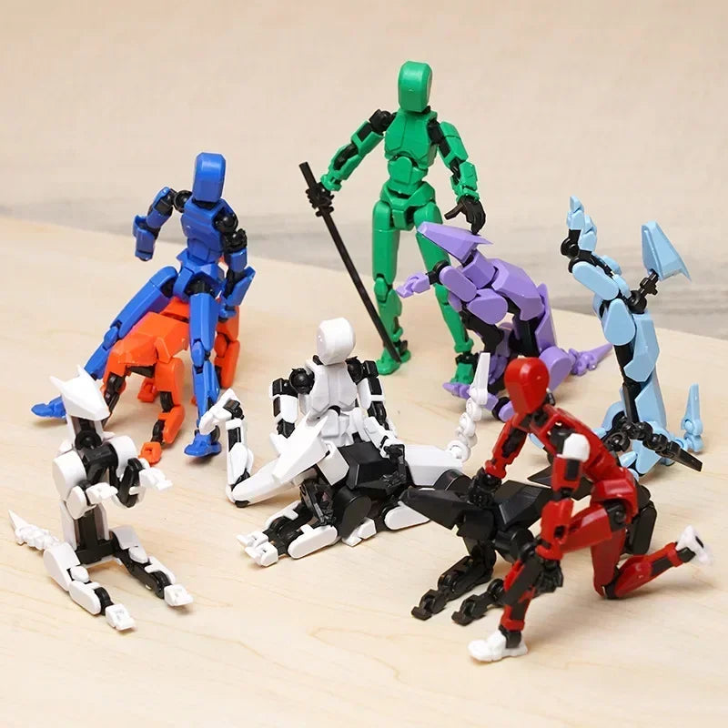 Titan T13 Transforming Action Figure Robot Set – Multi-Jointed Movable Hero and Dog Toy for Kids