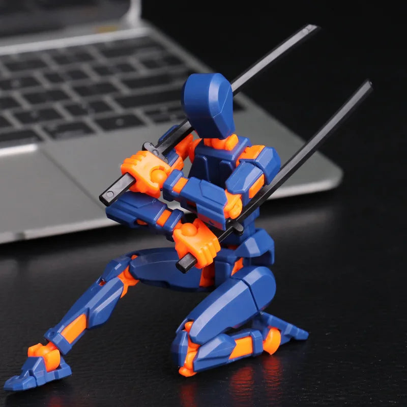 Titan T13 Transforming Action Figure Robot Set – Multi-Jointed Movable Hero and Dog Toy for Kids