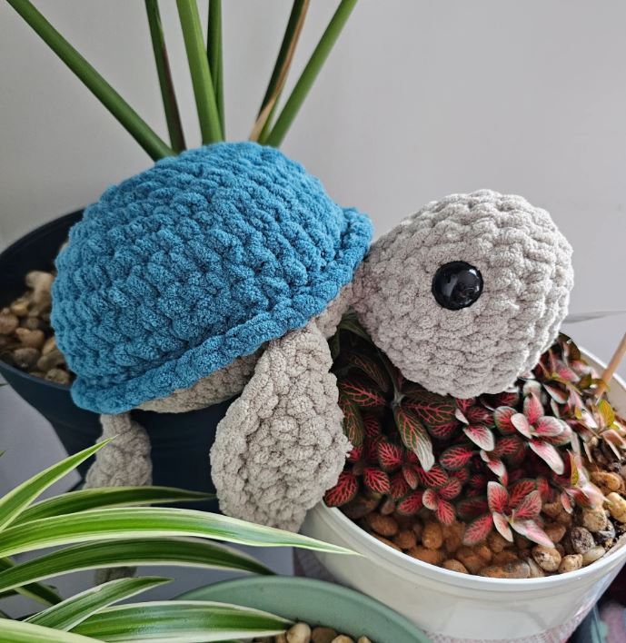 Medium No-Sew Sea Turtle Crochet Pattern | Amigurumi Turtle Plush | Instant PDF Download