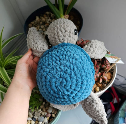 Medium No-Sew Sea Turtle Crochet Pattern | Amigurumi Turtle Plush | Instant PDF Download