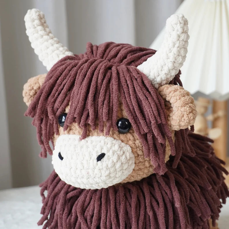 Big Highland Cow Crochet Pattern PDF