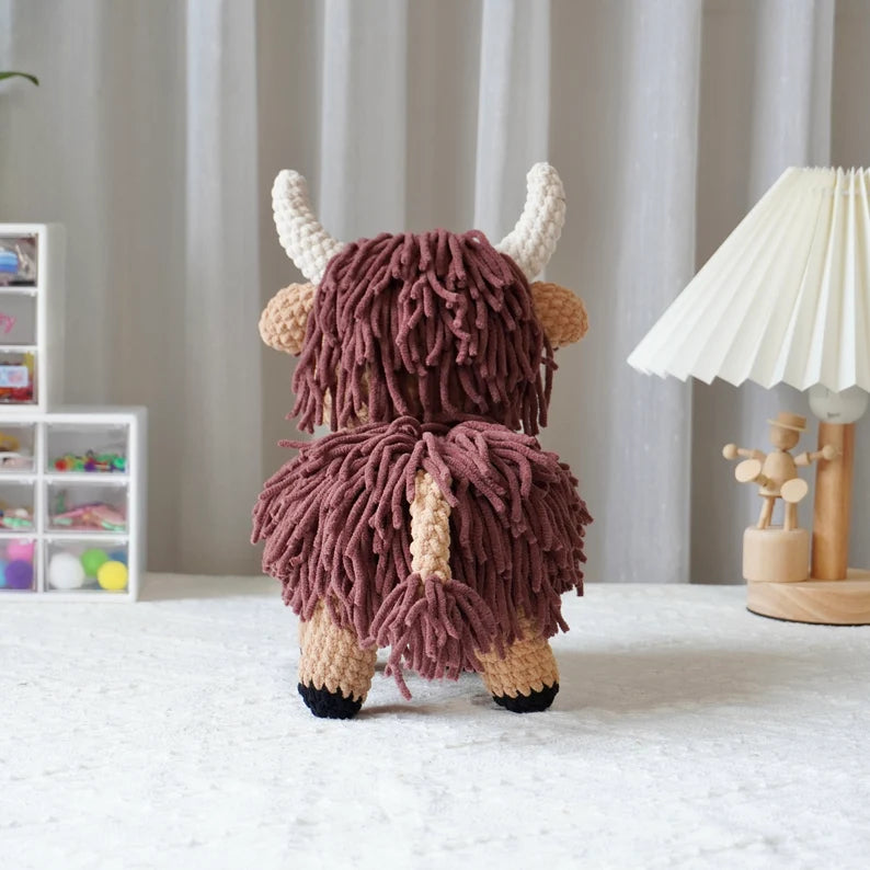 Big Highland Cow Crochet Pattern PDF