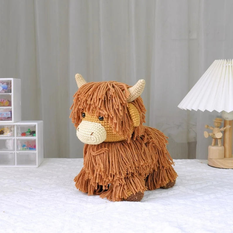 Big Highland Cow Crochet Pattern PDF